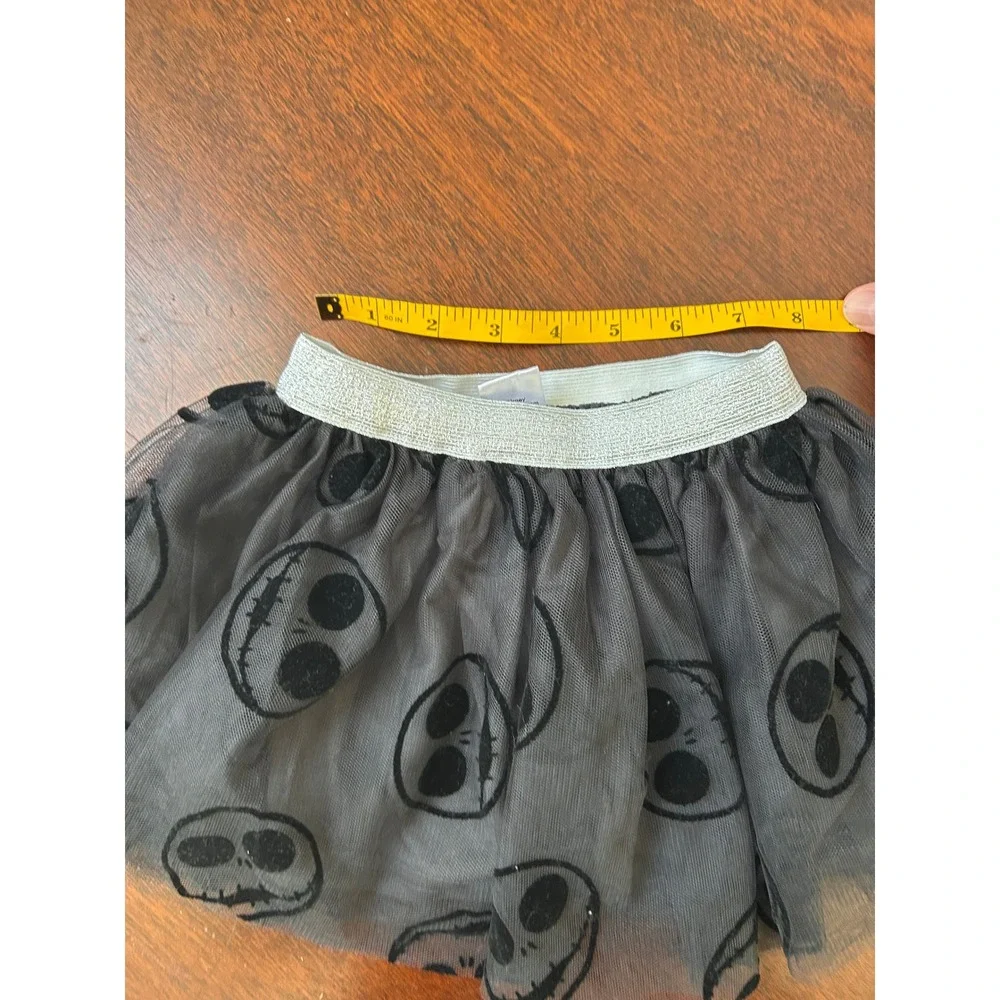 Disney Nightmare Before Christmas Jack Skellington Tutu Skirt 2T Black Silver